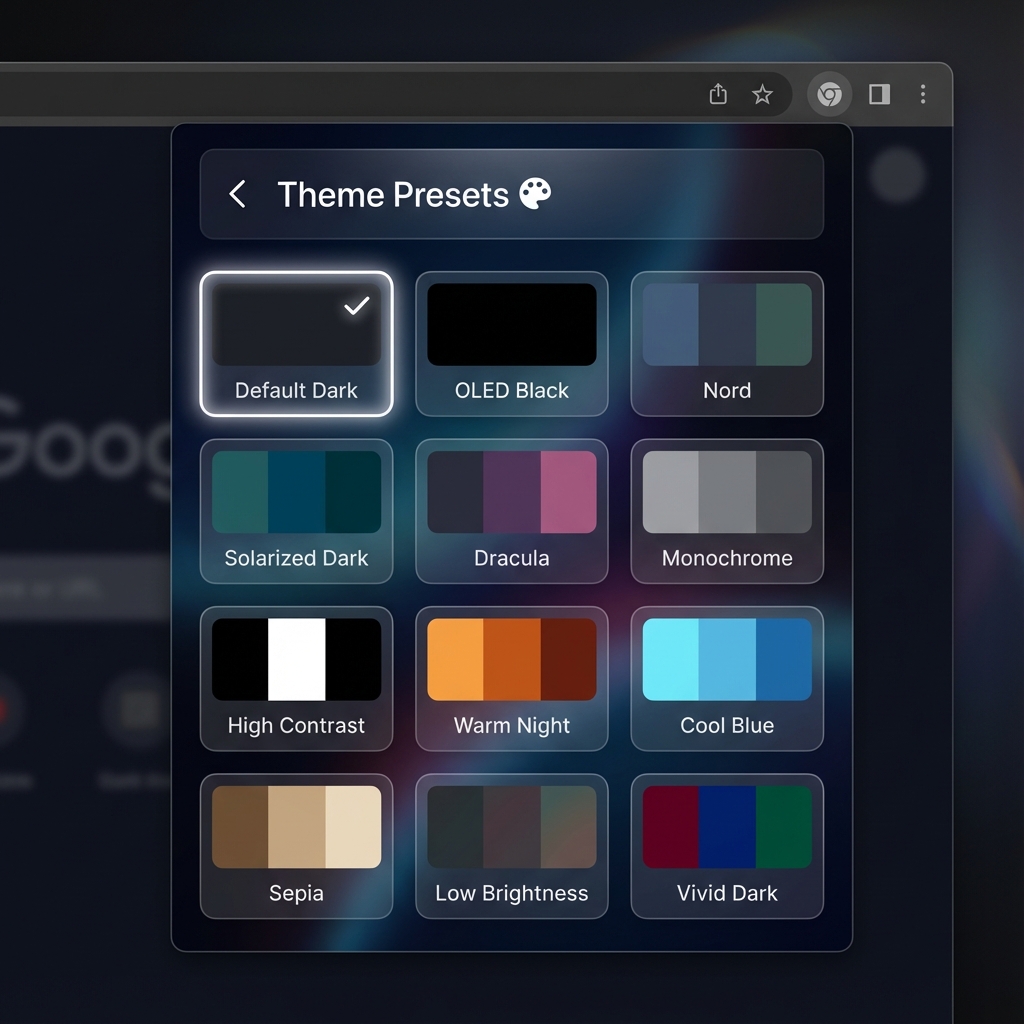 Dark Mode Pro theme presets